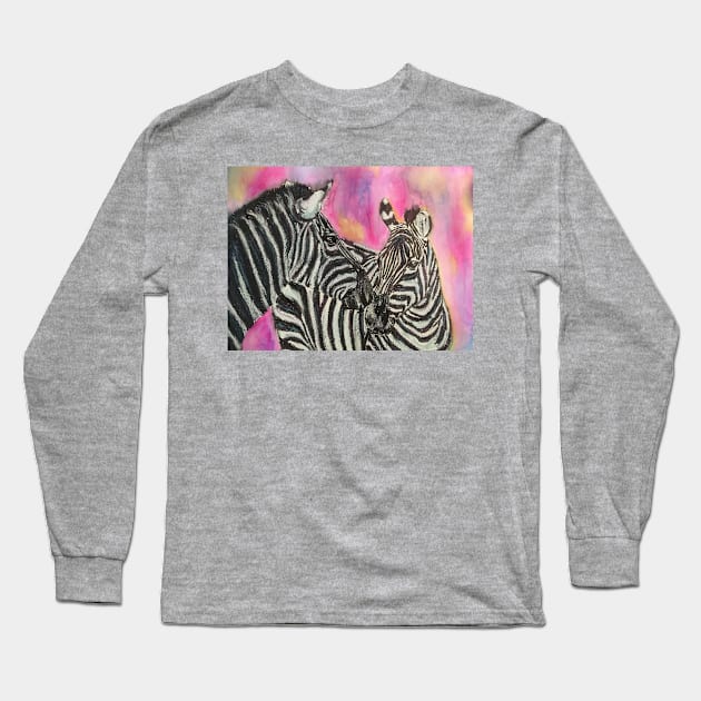 Zebras Long Sleeve T-Shirt by Merlinsmates